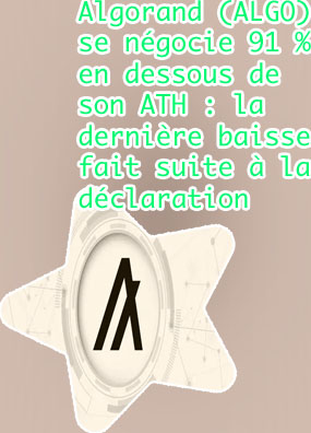 Dernières informations algorand